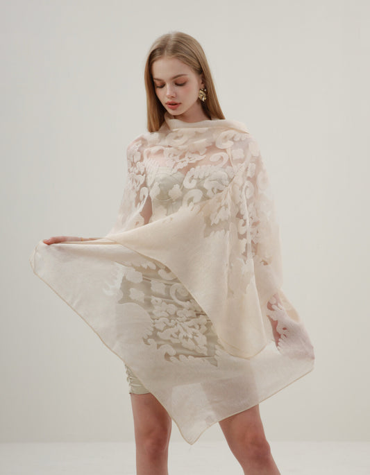 LACE SCARF - CREAM