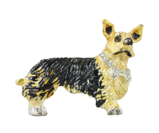 GIFT BOXED CORGI BROOCH
