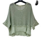 COTTON LINEN MESH TOP  - 10-16