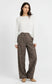 CHECK STRAIGHT LEG PANTS - 10-16 - BURGUNDY