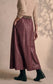 LEATHERETTE FLARED SKIRT - 10-16 - BURGUNDY