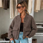 TEDDY BOMBER JACKET - 10-16 - CHOCOLATE