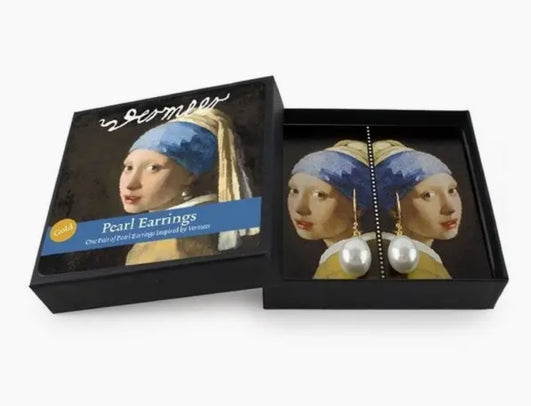 GIRL WITH THE PEARL EARRING GIFT BOX GOLD PLATED EARRINGS