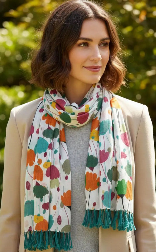 COTTON FRINGE SCARF