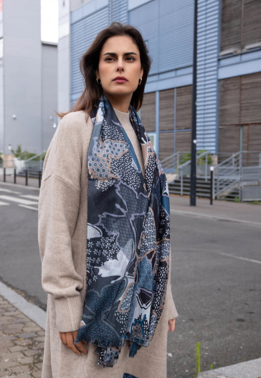 BUTTERFLY PRINT SCARF