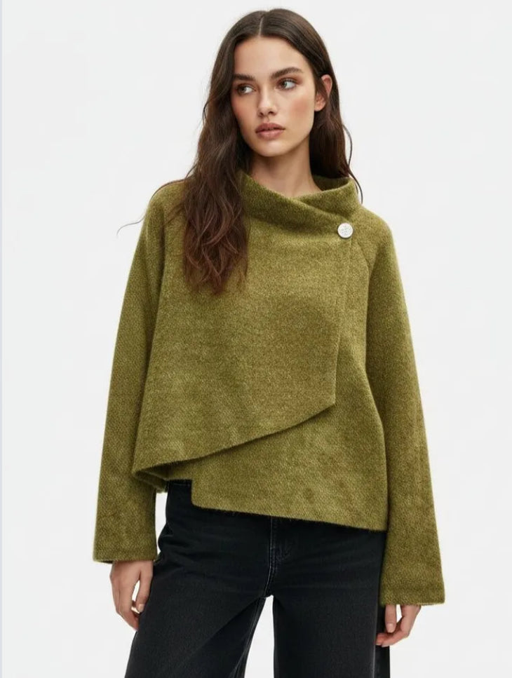 SIDE TIE JACKET - 10-16 - OLIVE