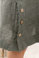 COWL BUTTON DETAIL LINEN DRESS - 10-16 - KHAKI