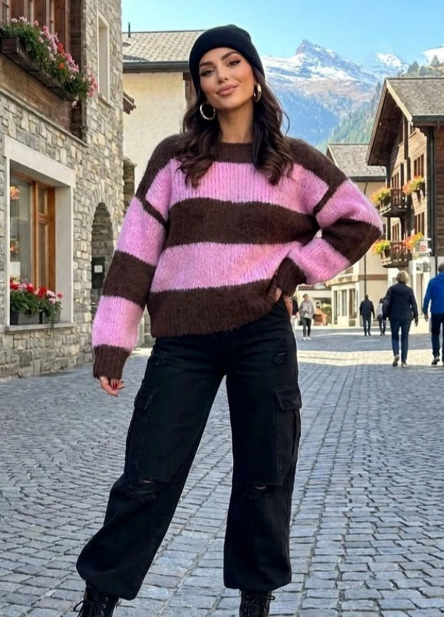 WIDE STRIPE KNIT - 10-16