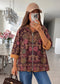 FLORAL HOOD JACKET - 10-16 - BURGUNDY